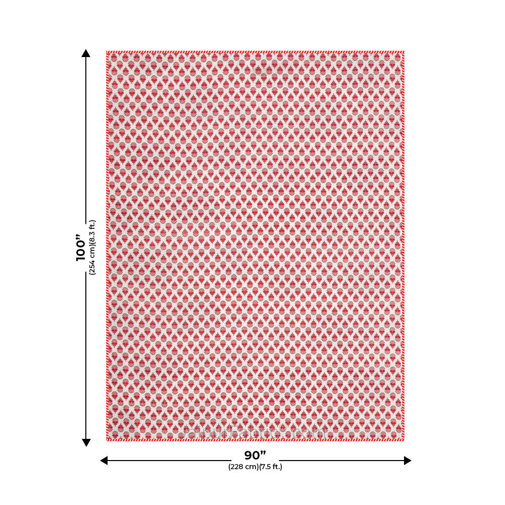 Hawa Mahal Pink Pure Cotton Reversible Double Bed AC Quilt Dohar